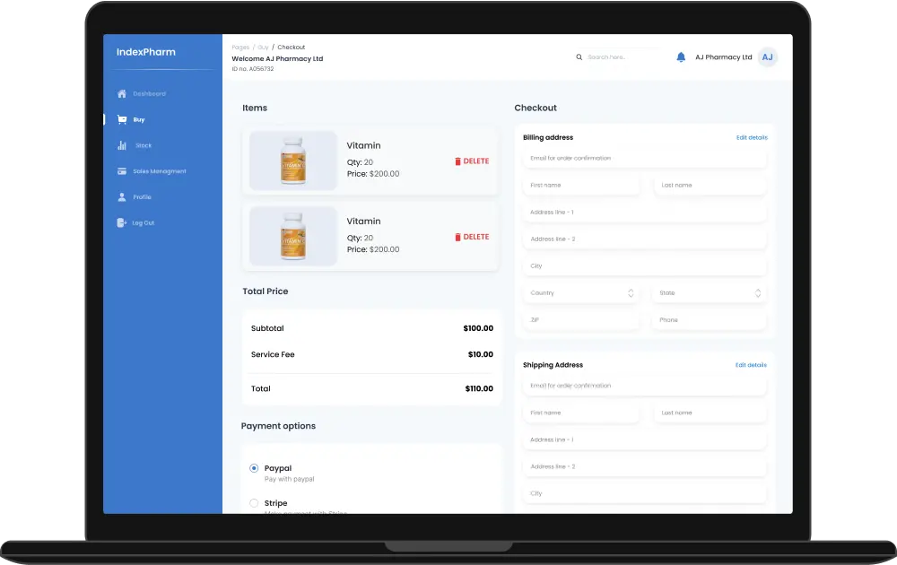 Checkout IndexPharm
