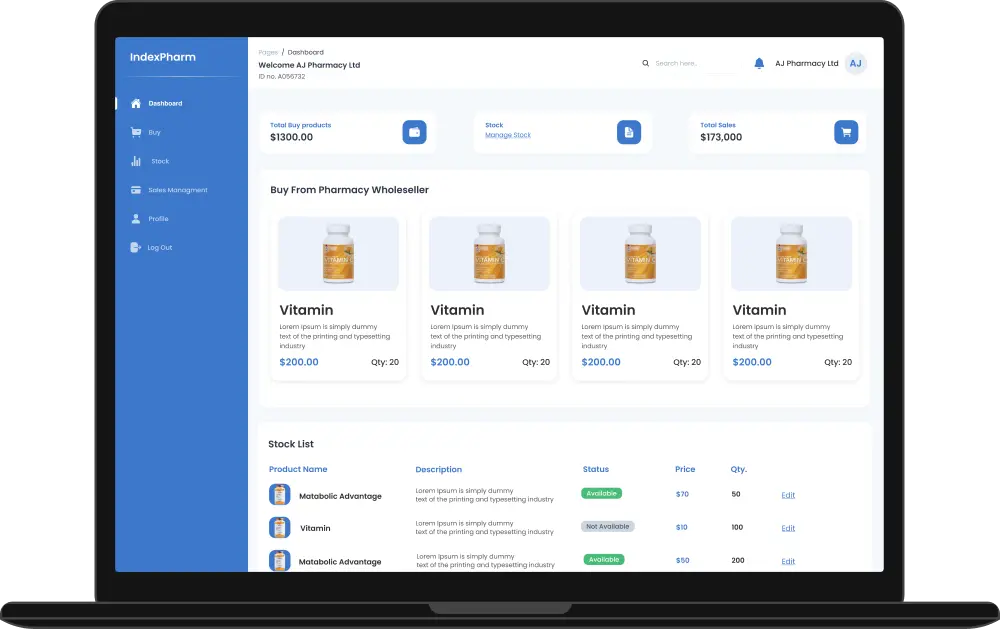 Dashboard IndexPharm